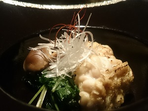 『 雲子の鉄板焼　べっ甲餡で 』です。