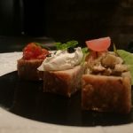 『 地鶏のパテ3種の味わいグレッグを添えて 』です。