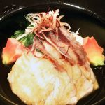 『 寒鰤の焼しゃぶ仕立て　べっ甲餡をかけて 』です。