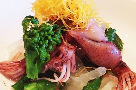 『 ホタルイカと菜の花の冷製パスタ仕立て 』です。